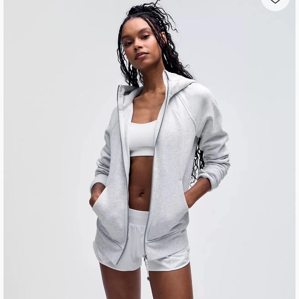 Lululemon dark heather grey scuba full-zip hoodie